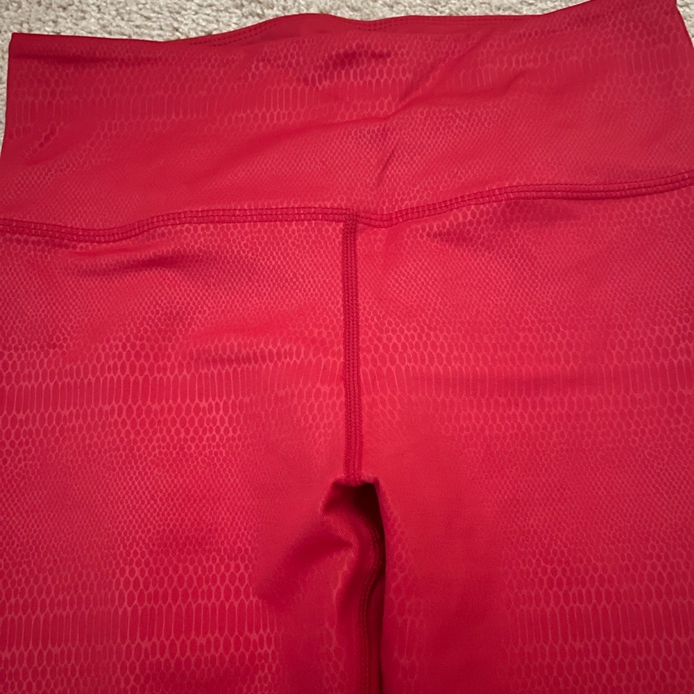Zyia 7/8 Leggings Red Snakeskin
